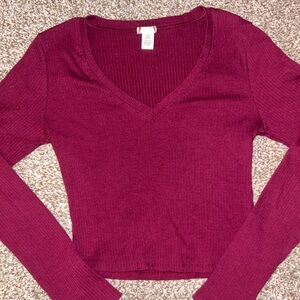long sleeve bozzolo v-neck